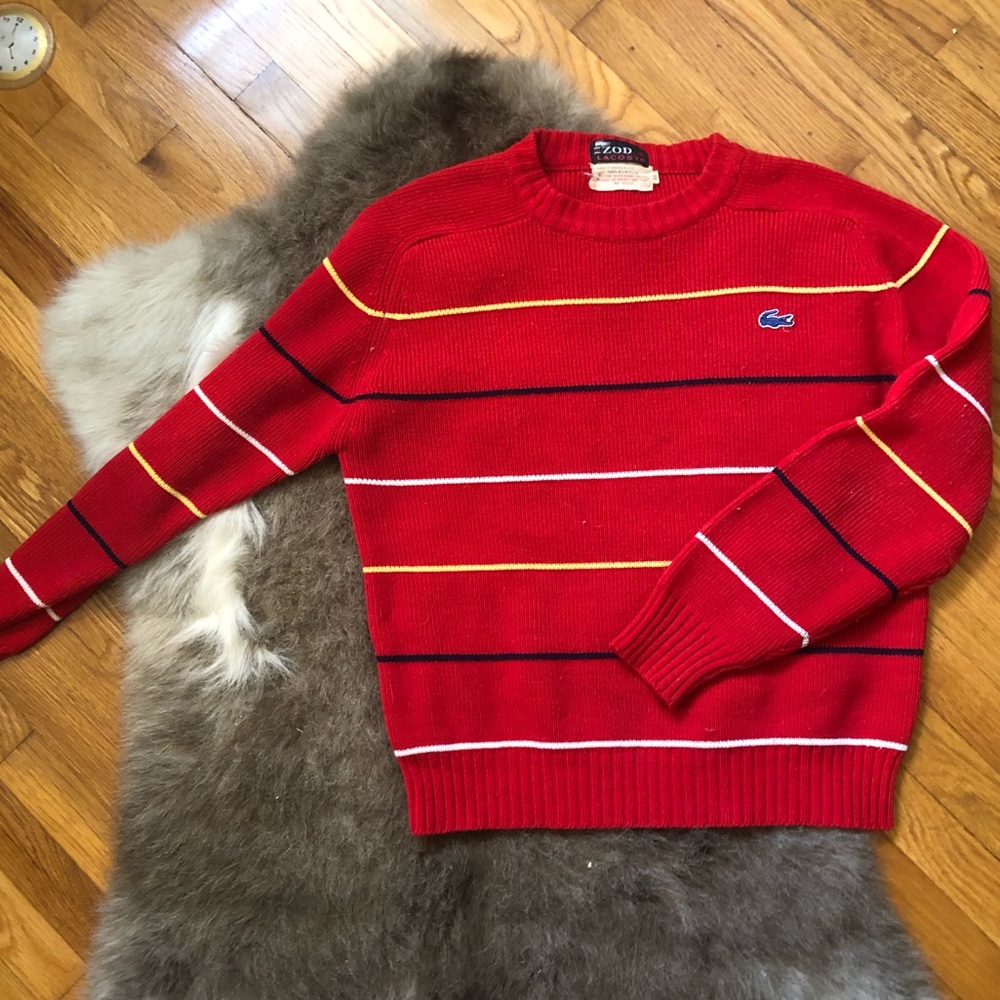 Izod Lacoste Vintage Red Sweater